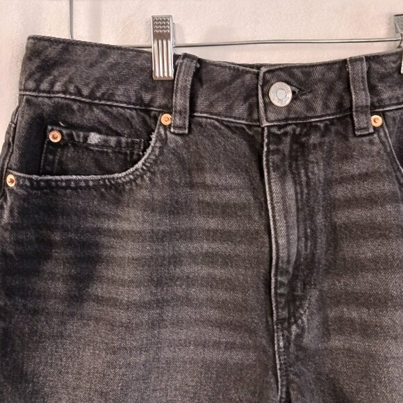 Garage Denim, Mom High Rise, Black, Distressed, Denim Shorts, Size 29, Grunge - Picture 5 of 15